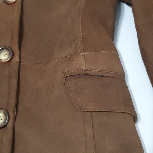 Michael Kors 100% Merino Shearling Trench Coat - Picture 9 of 12